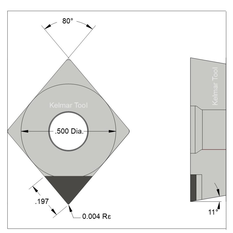 CPGW-430.25 Polycrystalline Diamond (PCD) Grade CTM302  (2 µm to 30 µm)