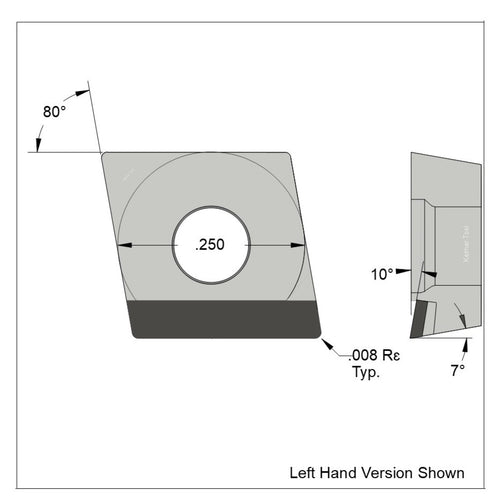 CCGT-21.50.5 Polycrystalline Diamond (PCD) Grade CTM302  (2 µm to 30 µm)