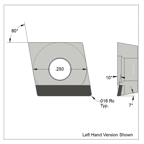 CCGT-21.51 Polycrystalline Diamond (PCD) Grade CTM302  (2 µm to 30 µm)
