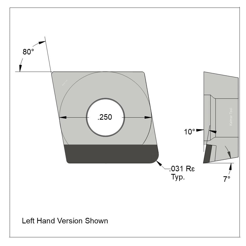 CCGT-21.52 Polycrystalline Diamond (PCD) Grade CTM302  (2 µm to 30 µm)