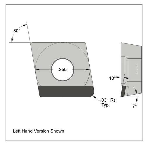 CCGT-21.52 Polycrystalline Diamond (PCD) Grade CTM302  (2 µm to 30 µm)