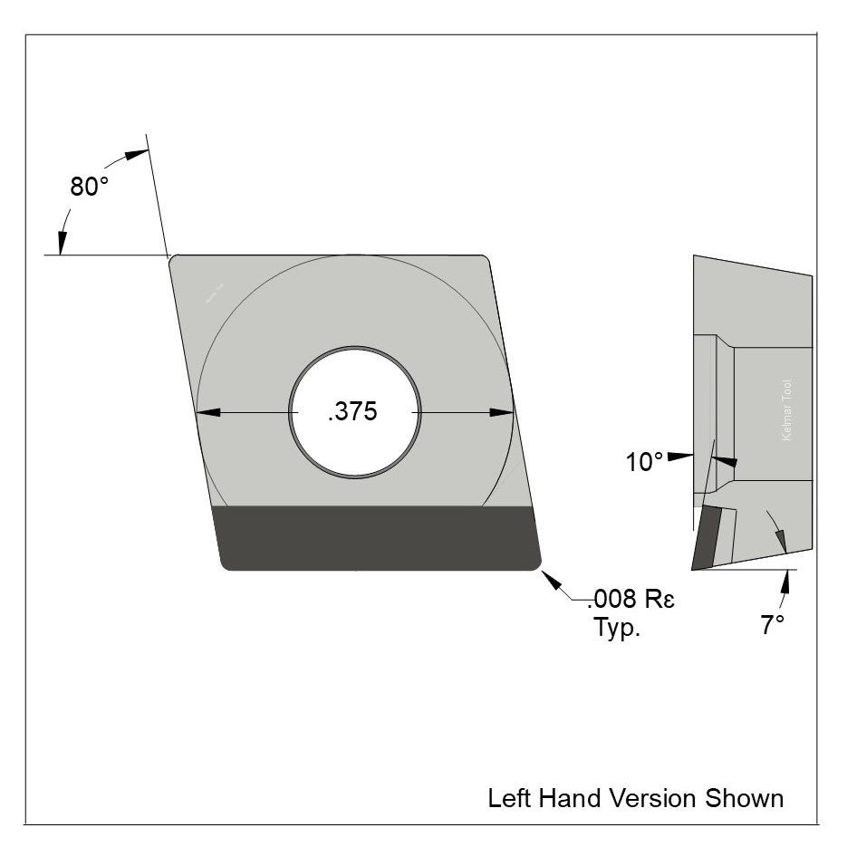 CCGT-32.50.5 Polycrystalline Diamond (PCD) Grade CTM302  (2 µm to 30 µm)