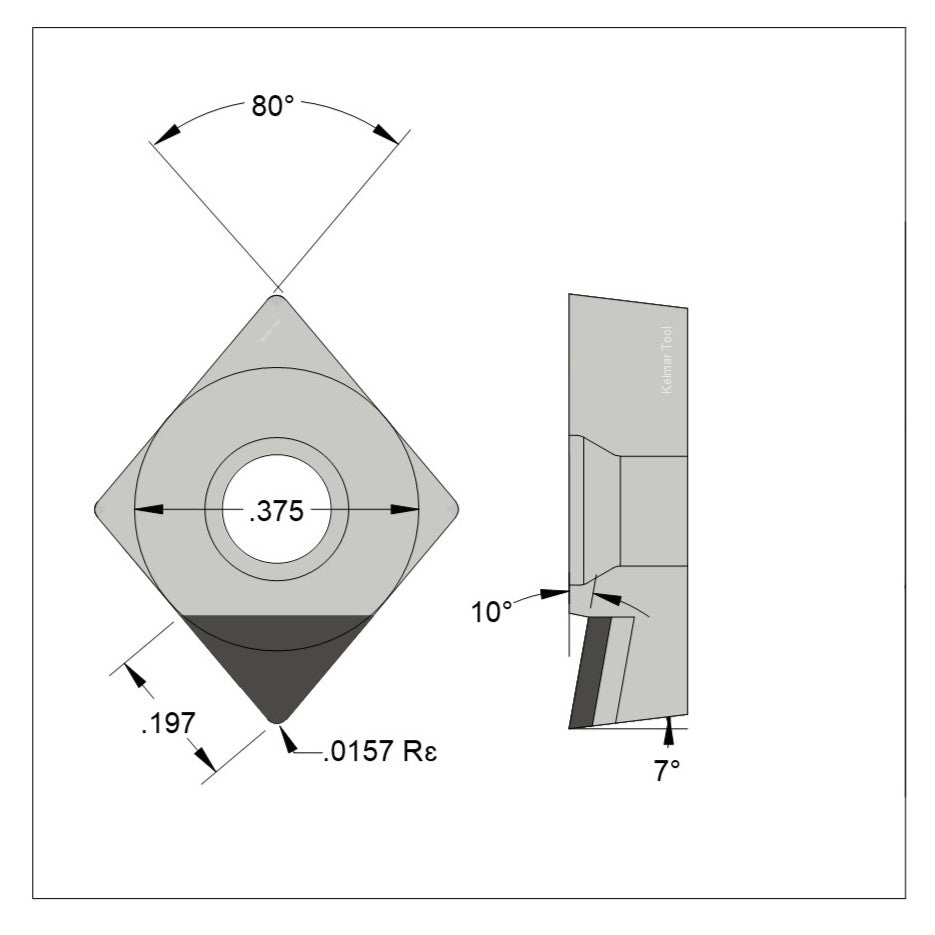 CCGT-32.51 Polycrystalline Diamond (PCD) Grade CTM302  (2 µm to 30 µm)