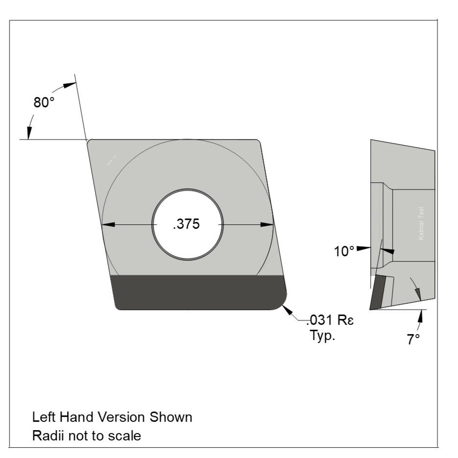 CCGT-32.52 Polycrystalline Diamond (PCD) Grade CTM302  (2 µm to 30 µm)