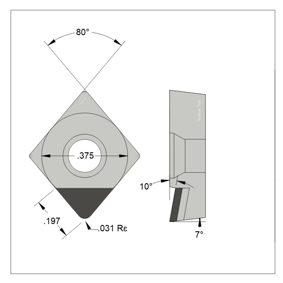 CCGT-32.52 Polycrystalline Diamond (PCD) Grade CTM302  (2 µm to 30 µm)