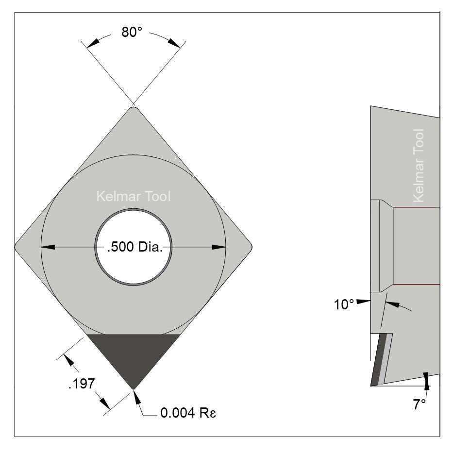 CCGT-430.25 Polycrystalline Diamond (PCD) Grade CTM302  (2 µm to 30 µm)