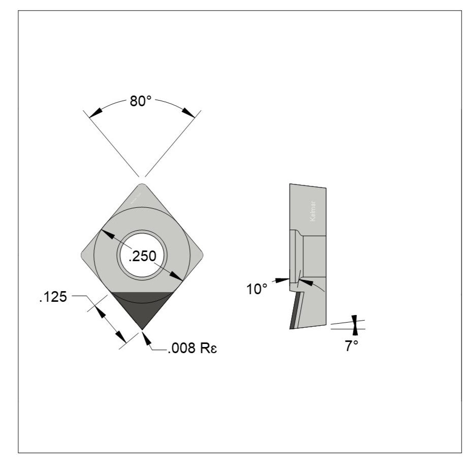 CCGT-21.50.5 Polycrystalline Diamond (PCD) Coarse Grade CTM302 (2/30µm)