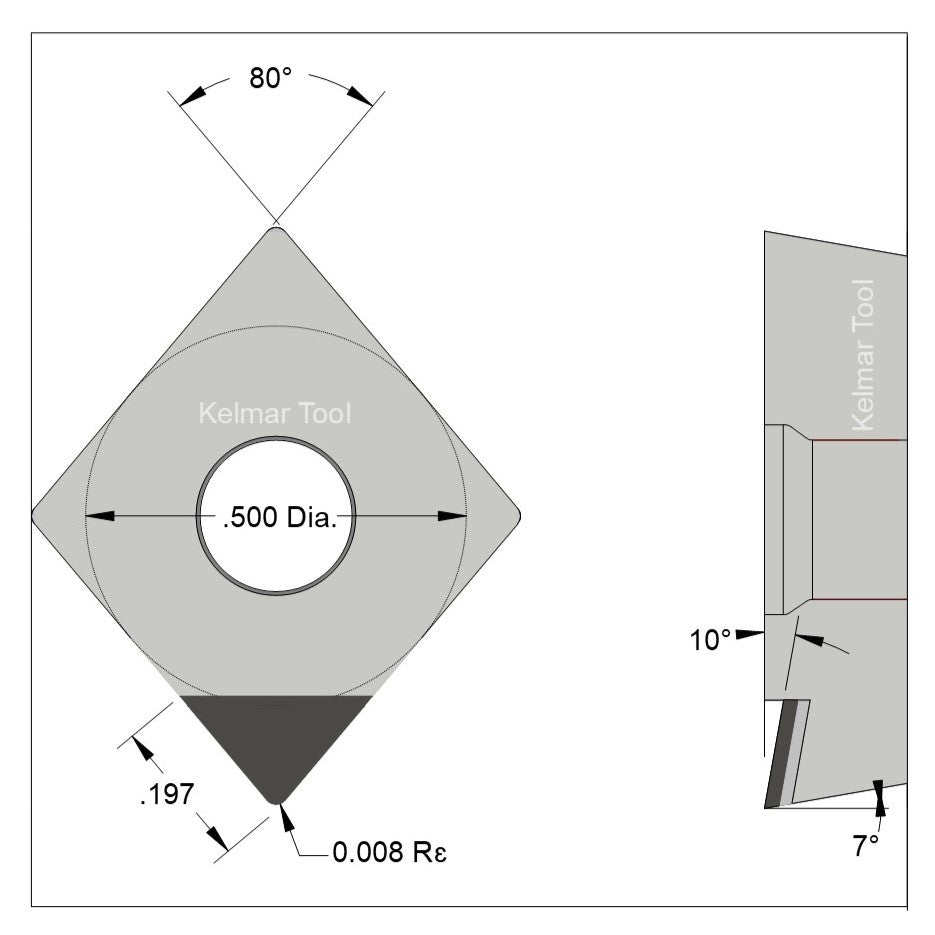 CCGT-430.5 Polycrystalline Diamond (PCD) Grade CTM302  (2 µm to 30 µm)