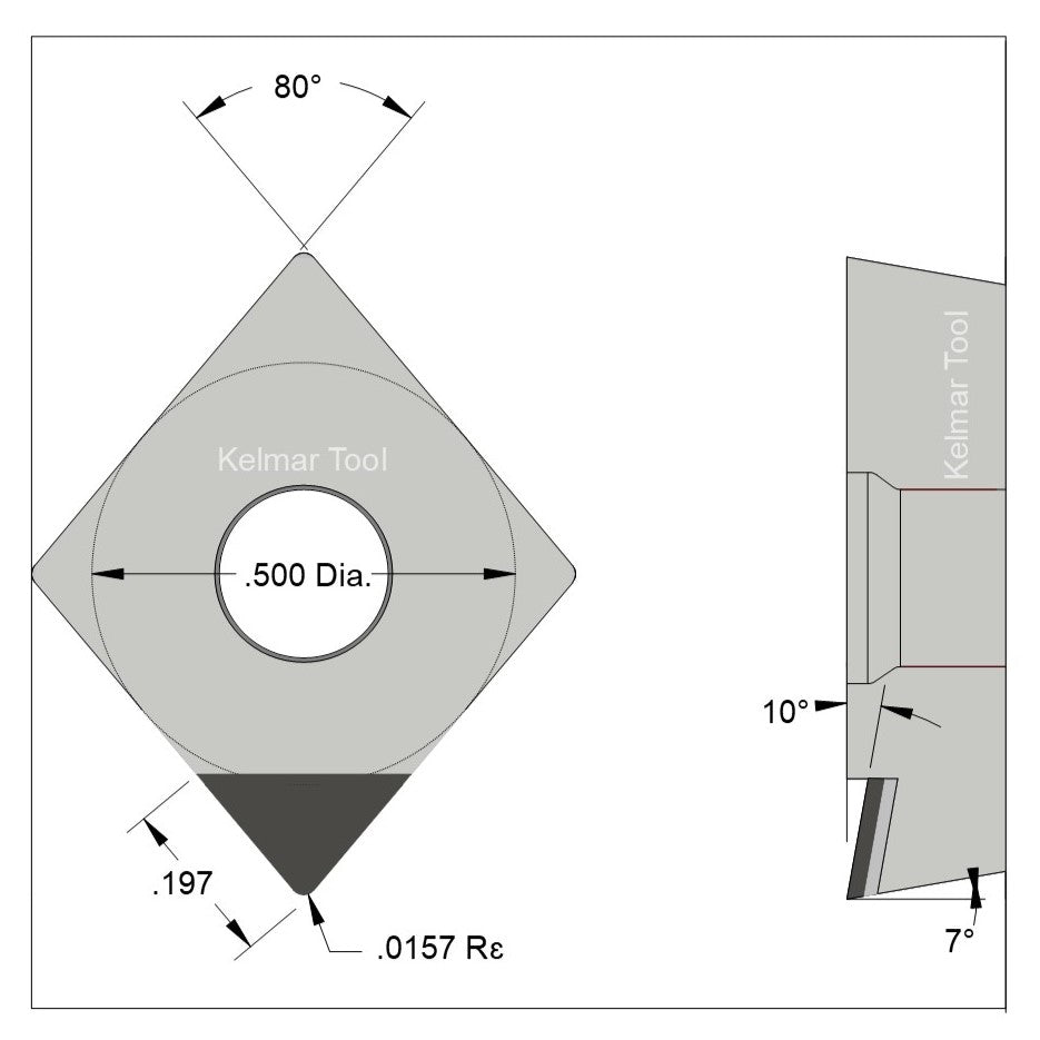 CCGT-431 Polycrystalline Diamond (PCD) Coarse Bi-Modal Grade (2/30µm)