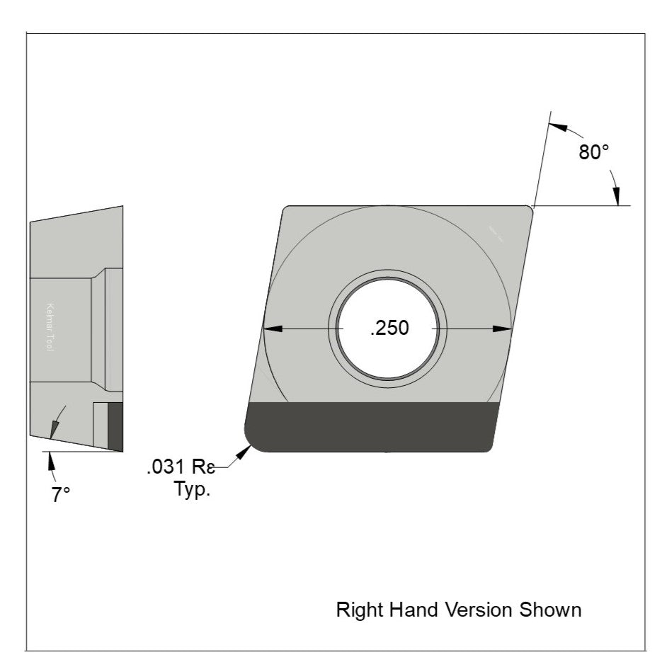 CCGW-21.52 Polycrystalline Diamond (PCD) Grade CTM302  (2 µm to 30 µm)