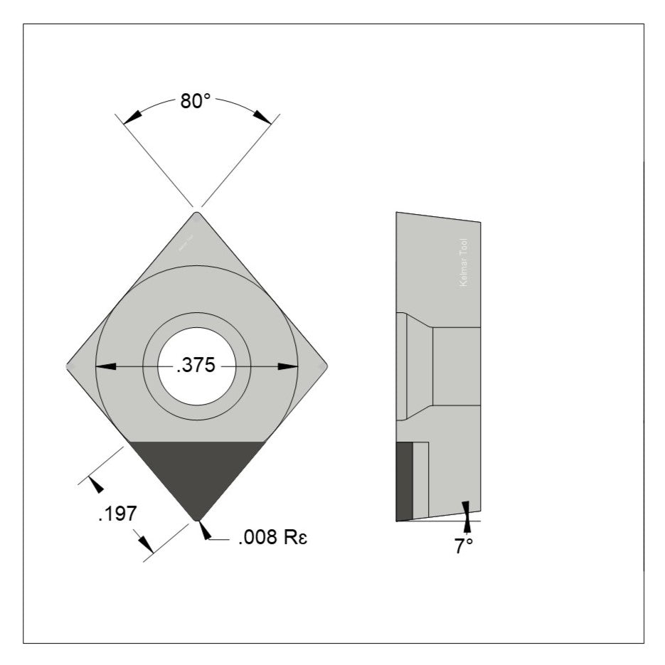 CCGW-32.50.5 Polycrystalline Diamond (PCD) Coarse Grade CTM302 (2/30µm)