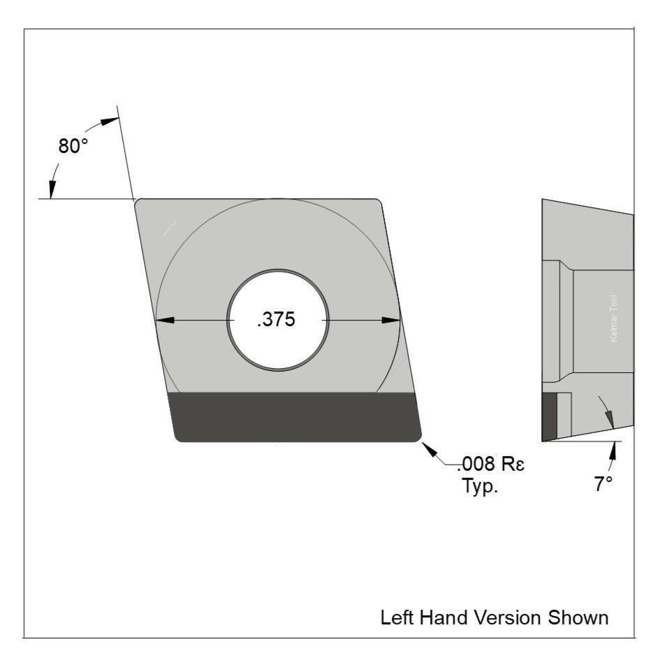 CCGW-32.50.5 Polycrystalline Diamond (PCD) Grade CTM302  (2 µm to 30 µm)