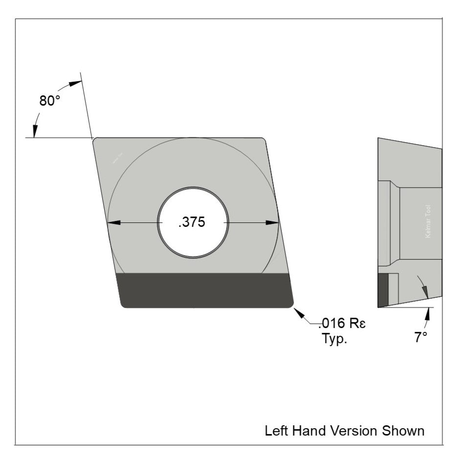 CCGW-32.51 Polycrystalline Diamond (PCD) Grade CTM302  (2 µm to 30 µm)