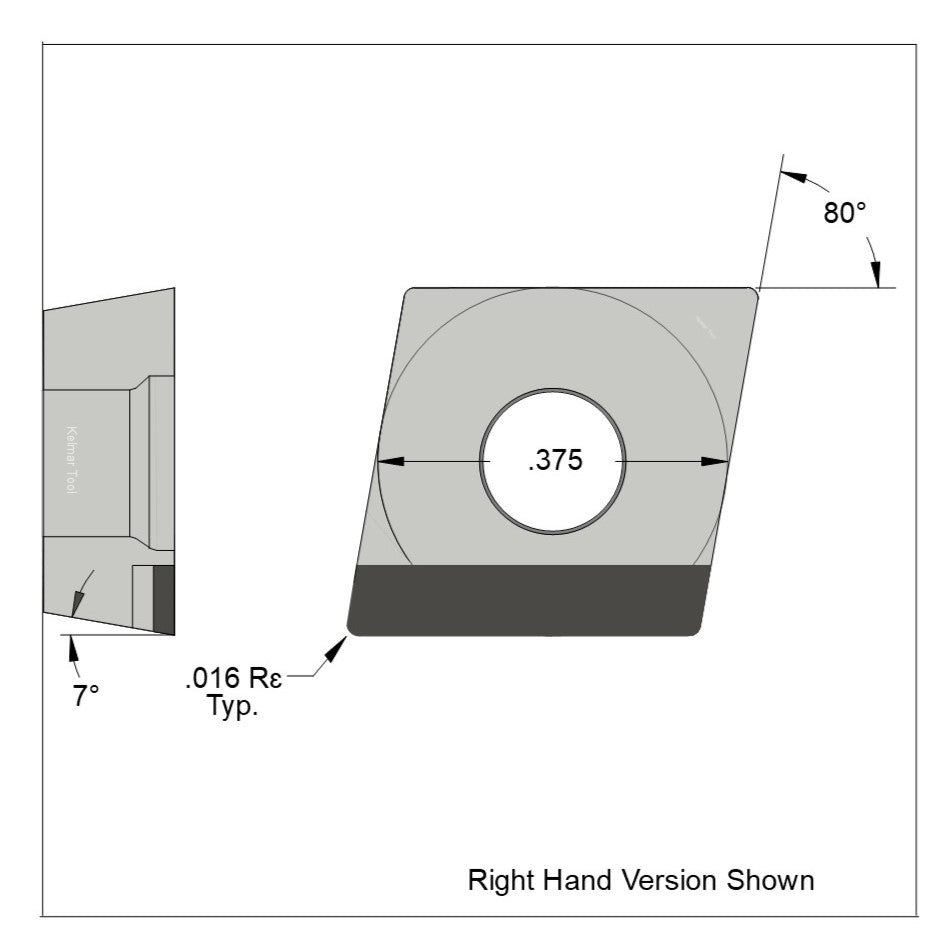 CCGW-32.51 Polycrystalline Diamond (PCD) Grade CTM302  (2 µm to 30 µm)