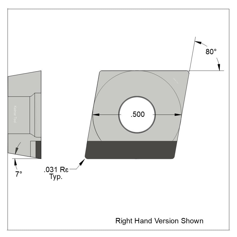 CCGW-432 Polycrystalline Diamond (PCD) Grade CTM302  (2 µm to 30 µm)