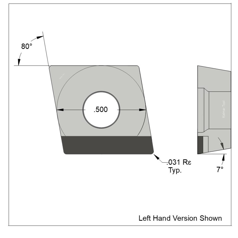 CCGW-432 Polycrystalline Diamond (PCD) Grade CTM302  (2 µm to 30 µm)