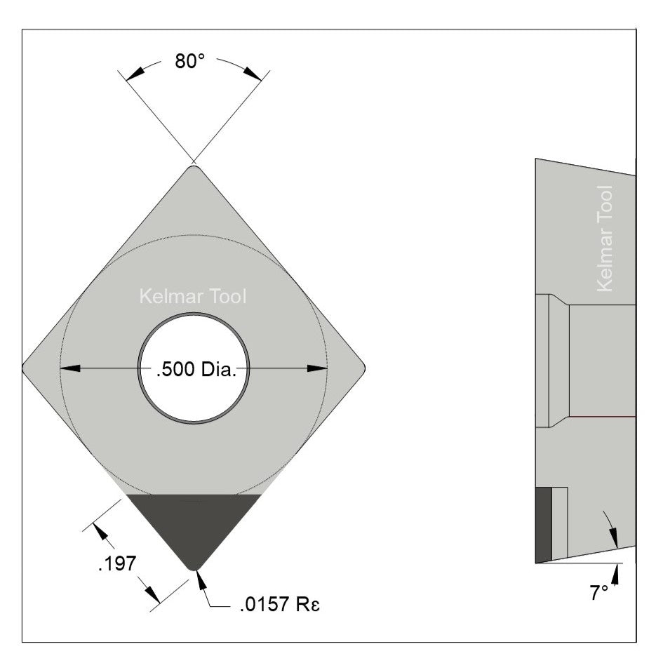 CCGW-431 Polycrystalline Diamond (PCD) Grade CTM302  (2 µm to 30 µm)