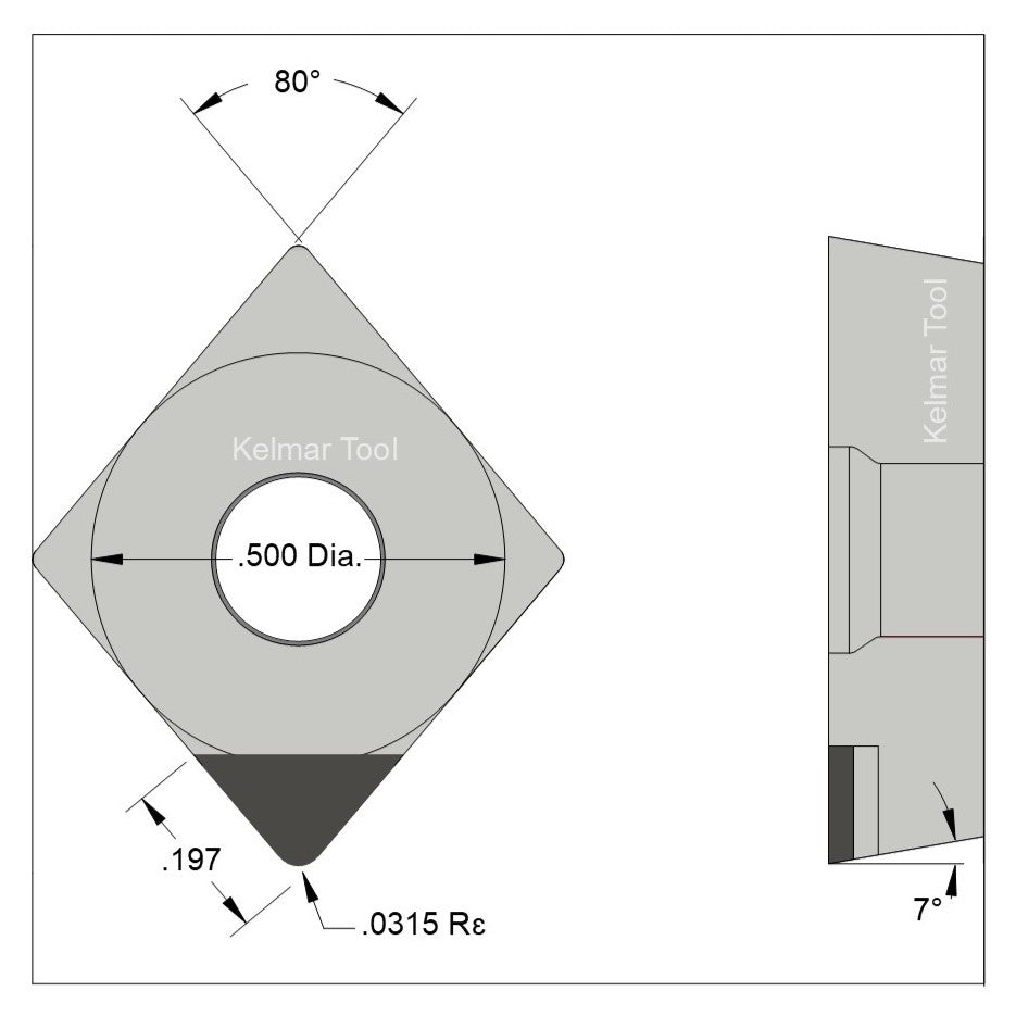 CCGW-432 Polycrystalline Diamond (PCD) Grade CTM302  (2 µm to 30 µm)