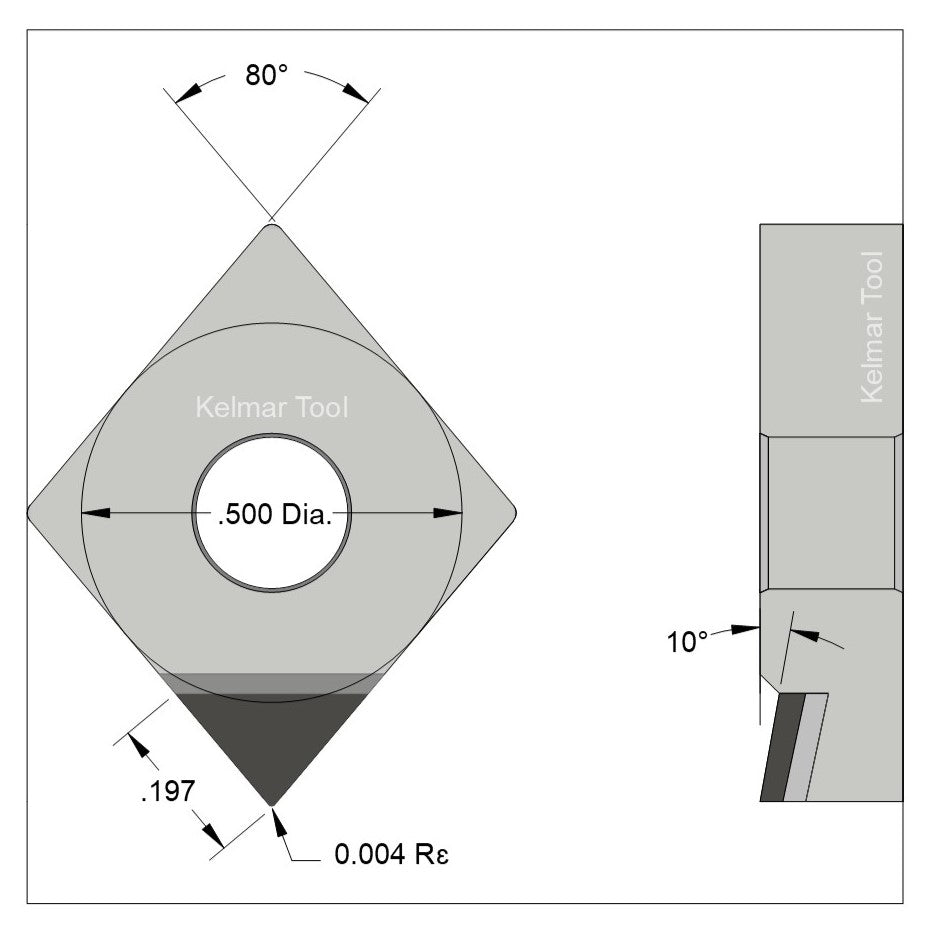 CNGT-430.25 Polycrystalline Diamond (PCD) Grade CTM302