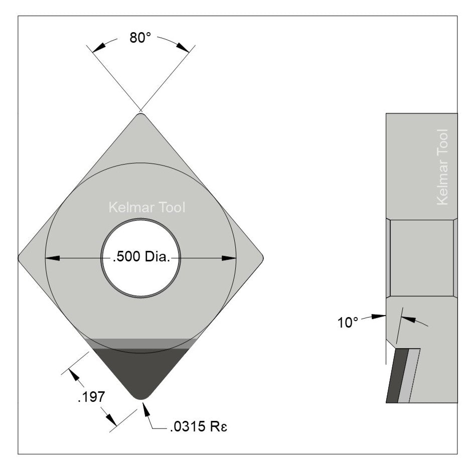 CNGT-432 Polycrystalline Diamond (PCD) Grade CTM302