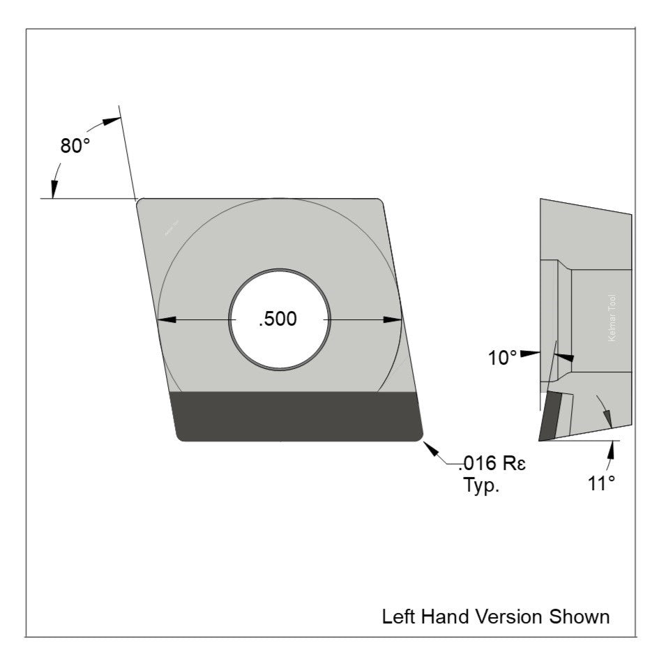 CCGT-431 Polycrystalline Diamond (PCD) Coarse Bi-Modal Grade (2/30µm)
