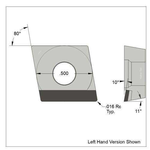 CCGT-431 Polycrystalline Diamond (PCD) Coarse Bi-Modal Grade (2/30µm)