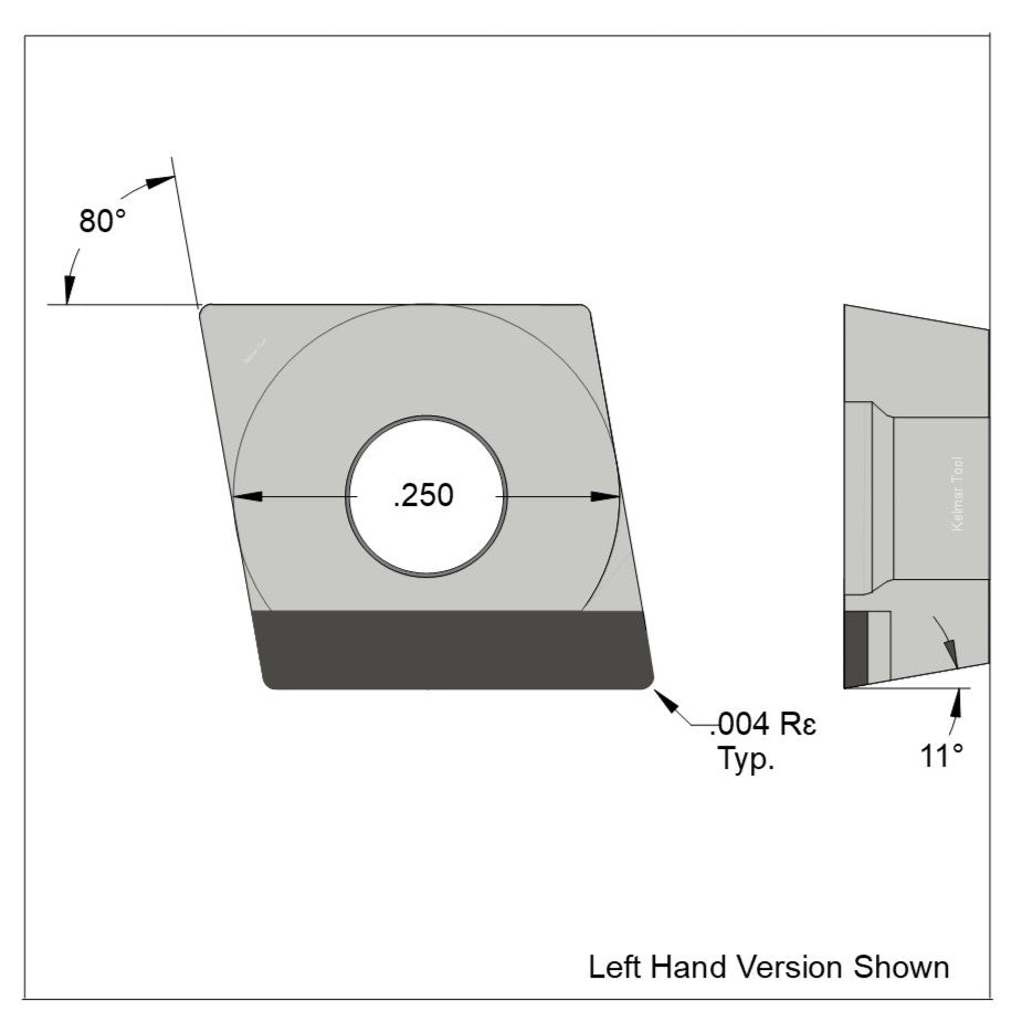CPGW-21.50.25 Polycrystalline Diamond (PCD) Grade CTM302  (2 µm to 30 µm)