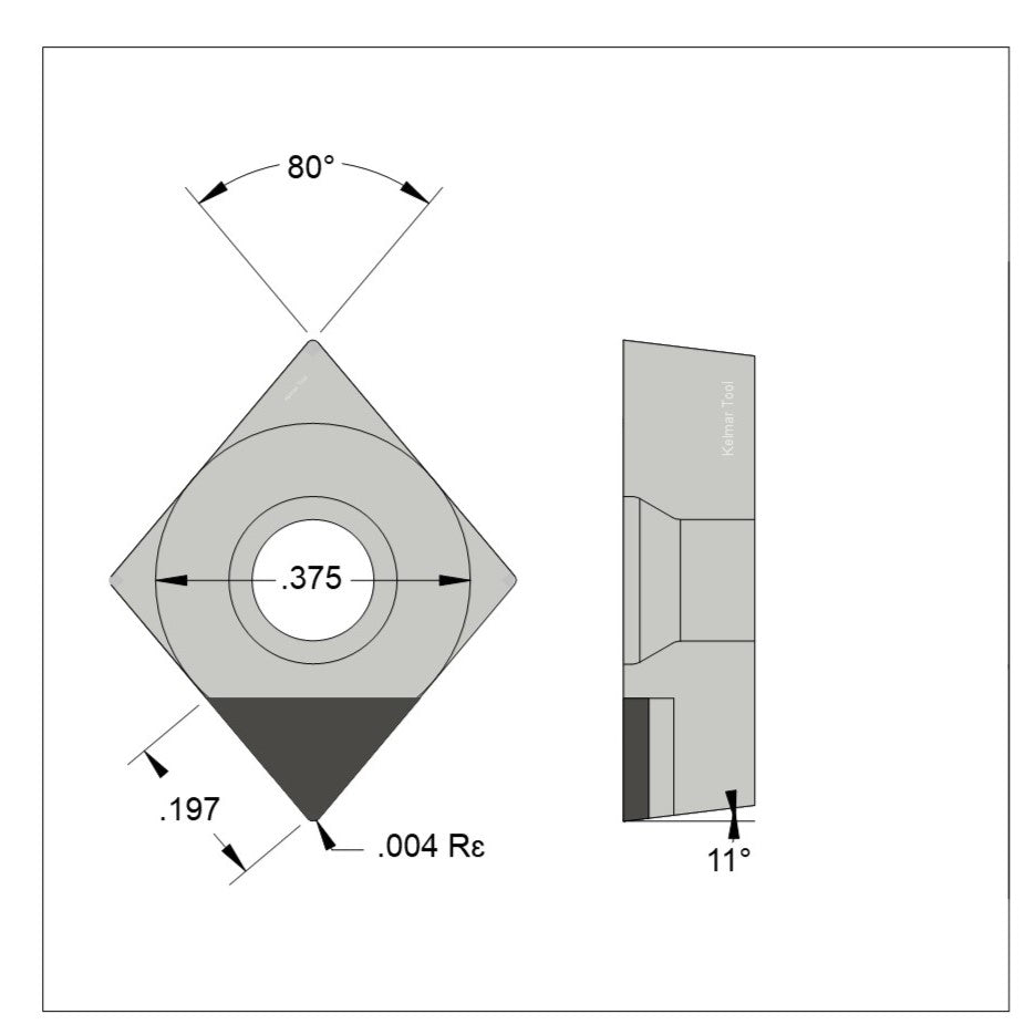 CPGW-32.50.25 Polycrystalline Diamond (PCD) Grade CTM302  (2 µm to 30 µm)