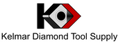 Logo of Kelmar Diamond Tool Supply with a stylized 'K' followed by a polycrystalline diamond insert on a white background.rt
